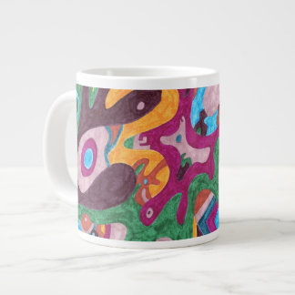 "Outpouring" Abstract Art Giant Coffee Mug