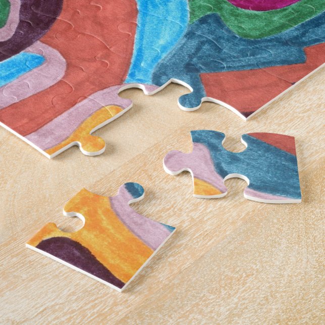"Outpouring" Abstract Art Jigsaw Puzzle (Side)