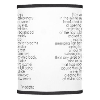 Outrageous blessing (Devadatta Sutra) on lampshade