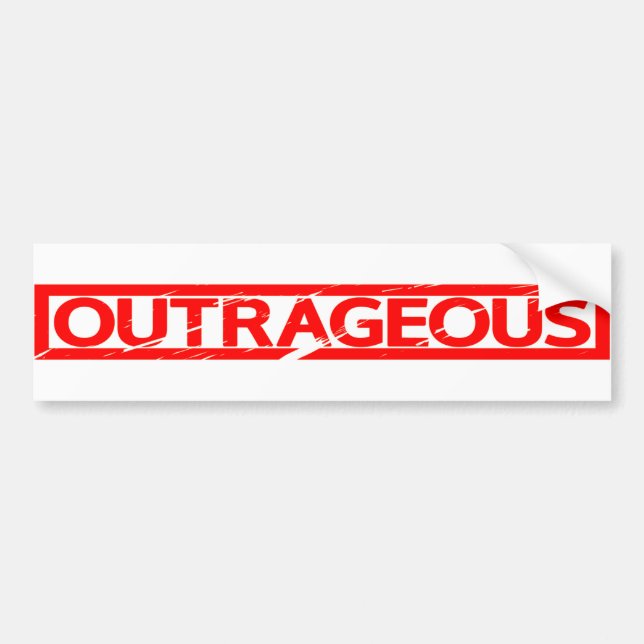 Outrageous Stamp Bumper Sticker (Front)