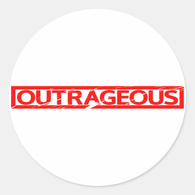 Outrageous Stamp Classic Round Sticker (Front)