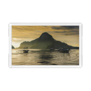 Outrigger At Sunset Acrylic Tray