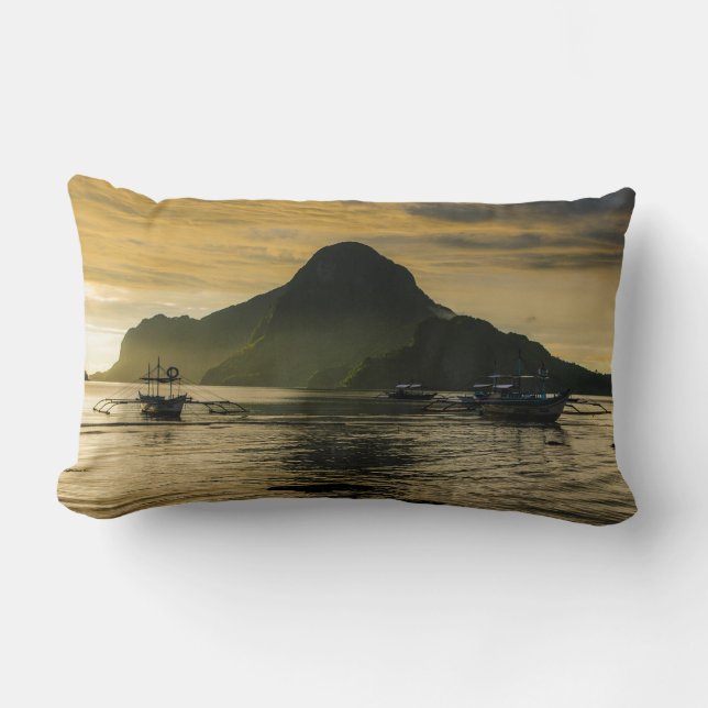 Outrigger At Sunset Lumbar Pillow (Front)