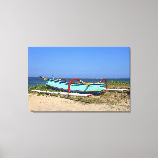Outrigger boat canvas print (Front)