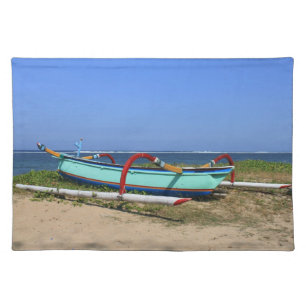 Outrigger boat cloth placemat