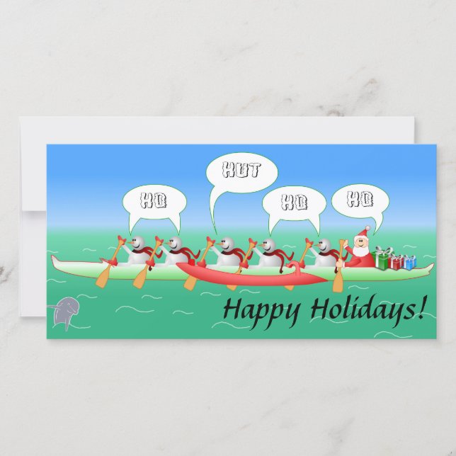 Outrigger Canoe Greeting Card (Front)