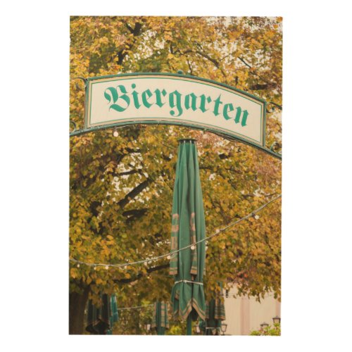 Outside Biergarten Sign Germany Wood Wall Art