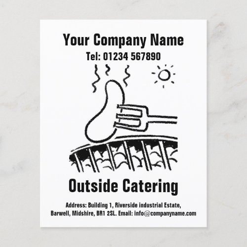 Outside Catering Cartoon Design Flyer