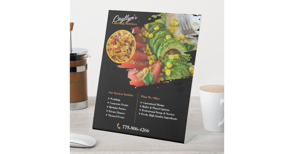 Outside Catering Custom Pedestal Sign | Zazzle