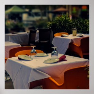 Outside dinning, on a poster