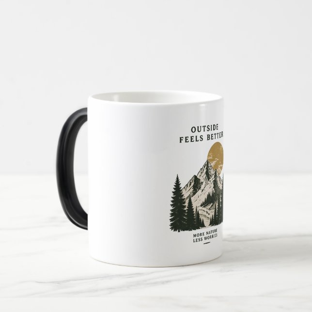 Outside Feels Better Mountain Color Morph Mug (Front Left)