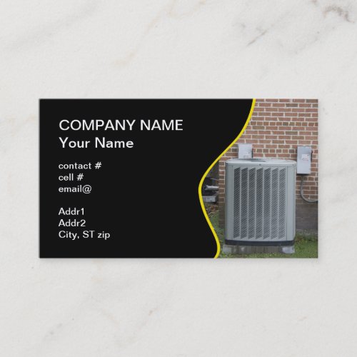 outside heat pump business card