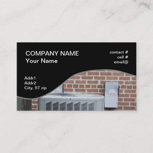 outside heat pump business card