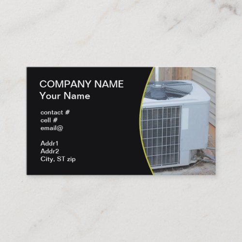 outside heat pump business card