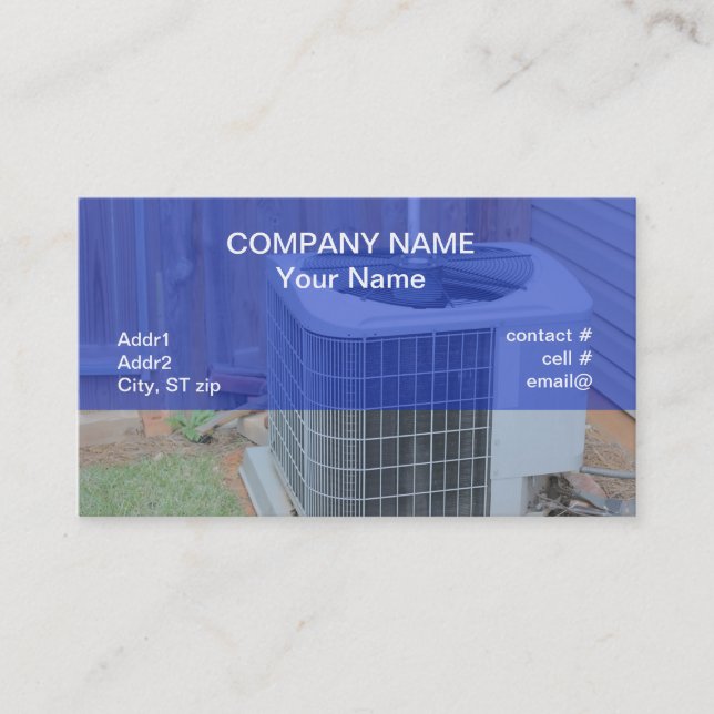outside heat pump business card (Front)