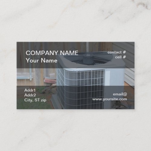 outside heat pump business card