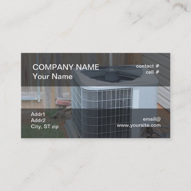 outside heat pump business card (Front)