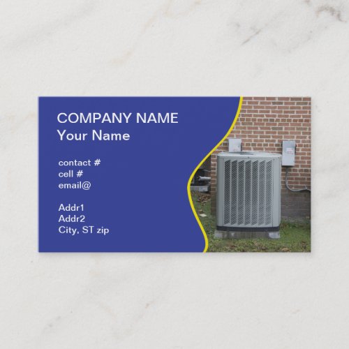 outside heat pump business card