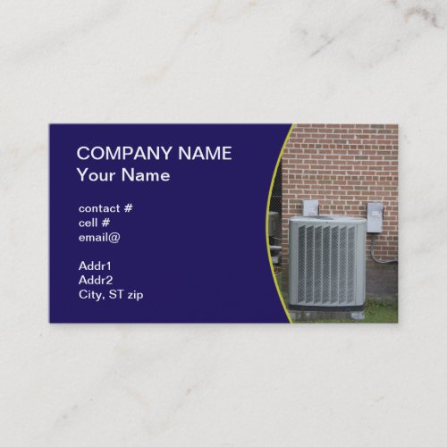 outside heat pump business card