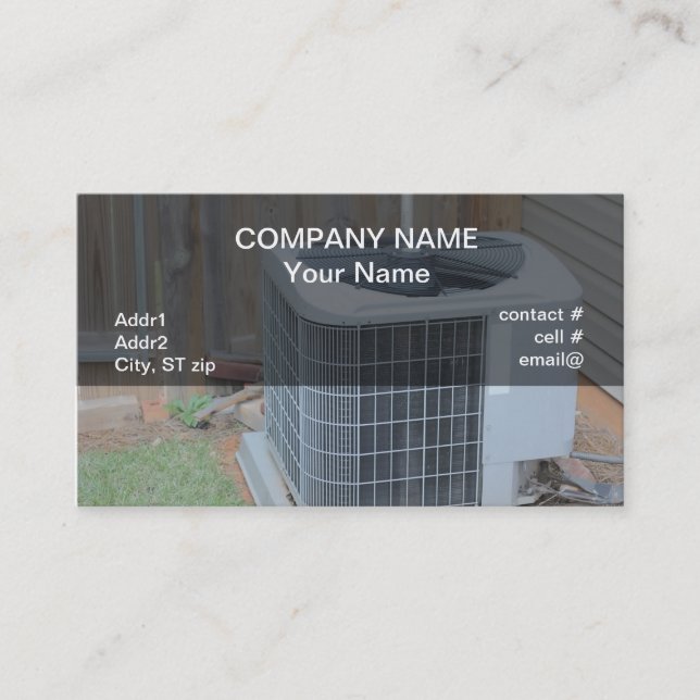 outside heat pump business card (Front)