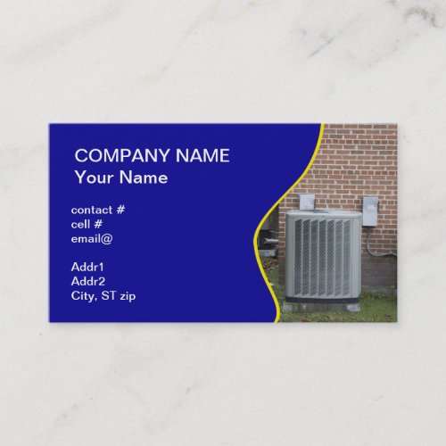 outside heat pump business card