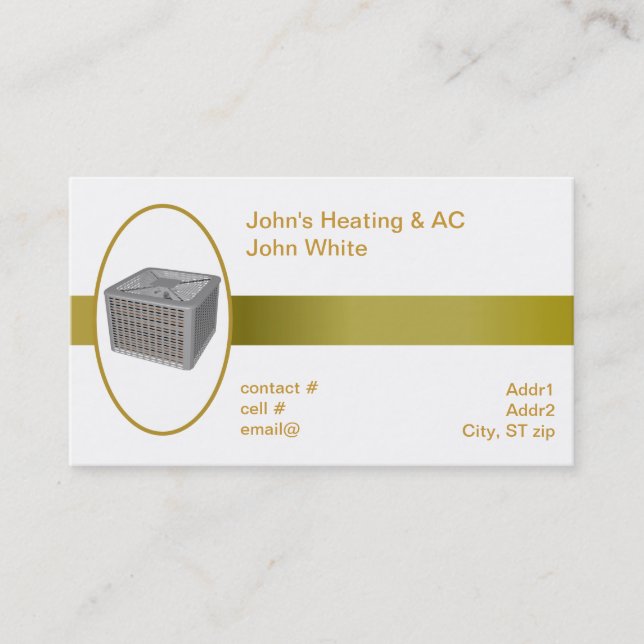 outside heat pump business card (Front)