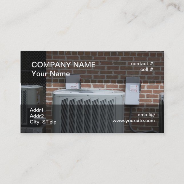 outside heat pump business card (Front)