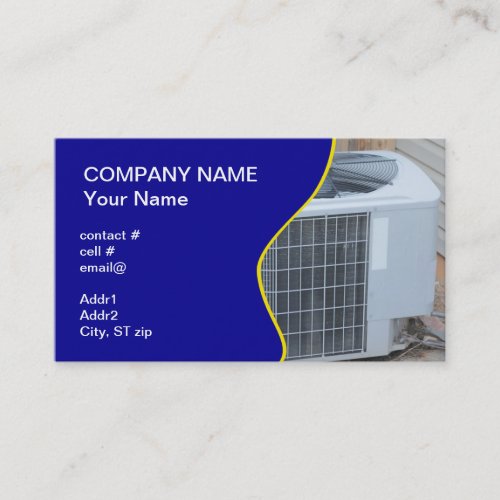 outside heat pump business card