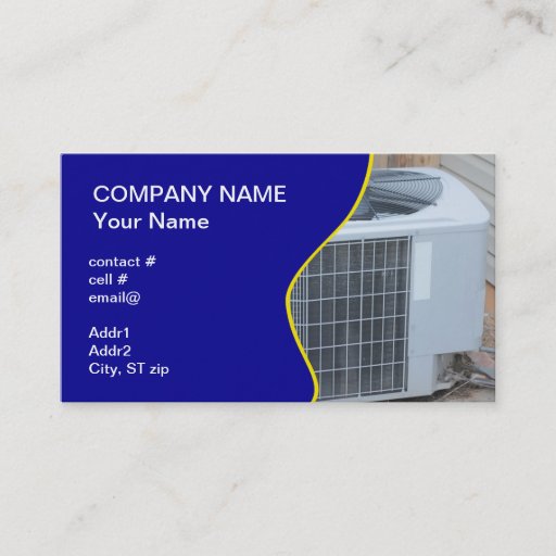 Customizable outside heat pump business card