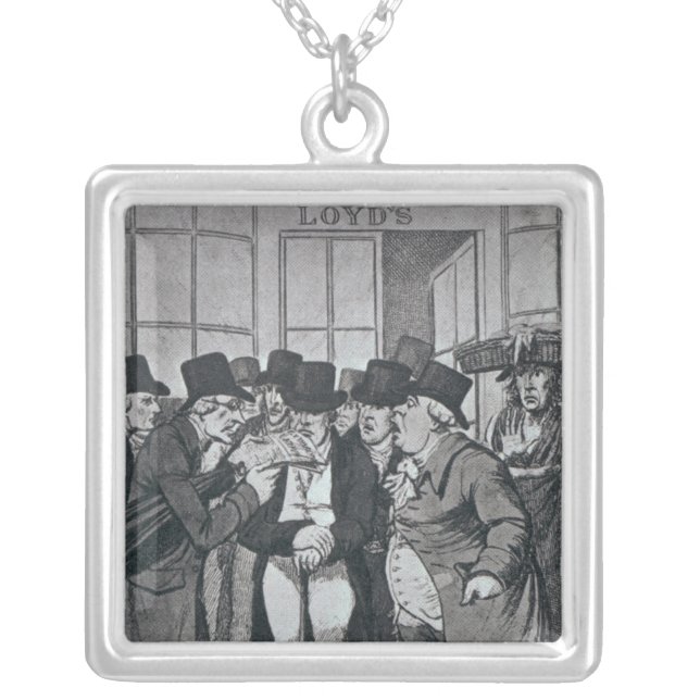 Outside Lloyds of London Silver Plated Necklace (Front)