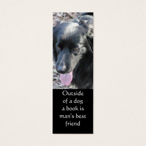 Customizable Outside of a dog bookmark business cards