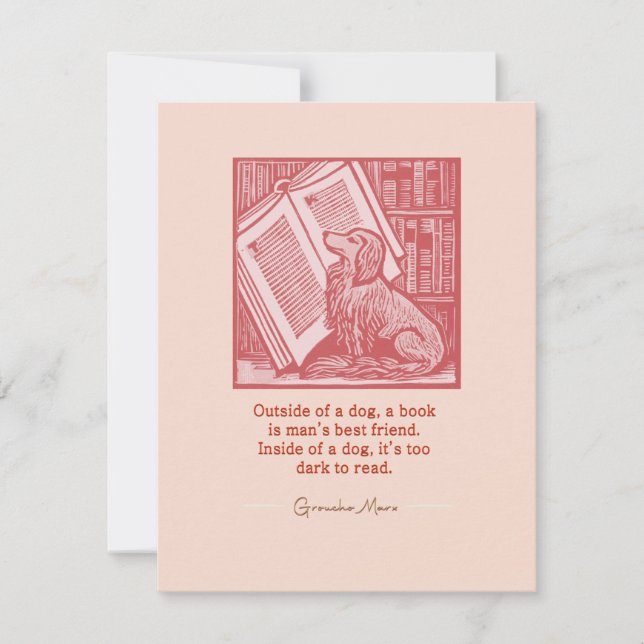 Outside of a Dog Note Card (Front)