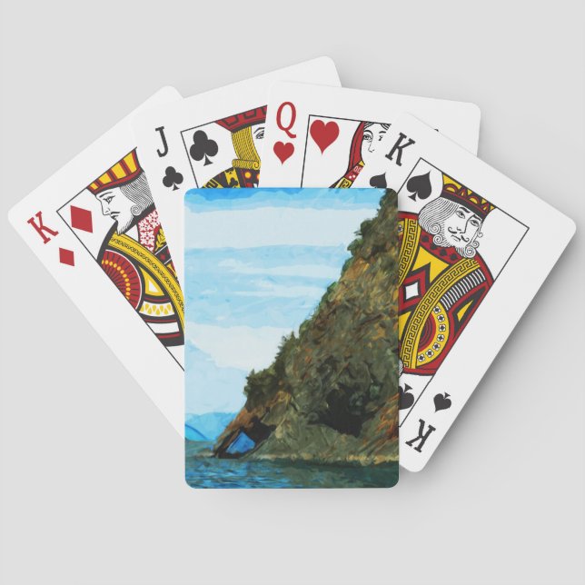 Outside the Bay of Seward Alaska Abstract Poker Cards (Back)