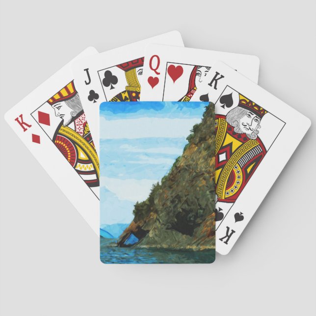 Outside the Bay of Seward Alaska Abstract Poker Cards (Back)