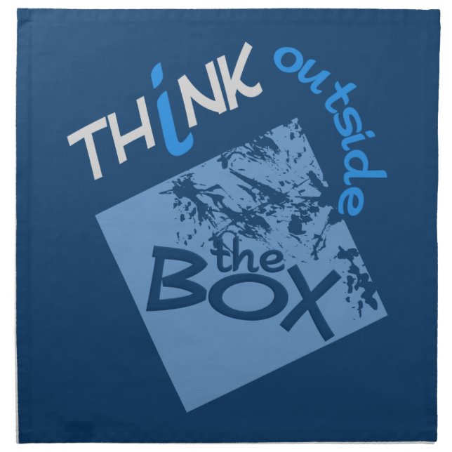 OUTSIDE THE BOX cloth dinner napkins (Front)