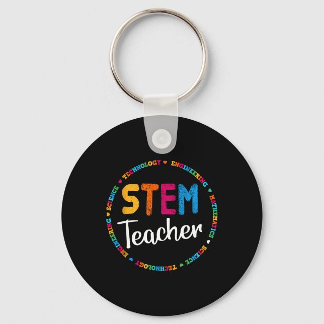 Outside The Box Tee Steam Back To School Stem Teac Keychain (Front)