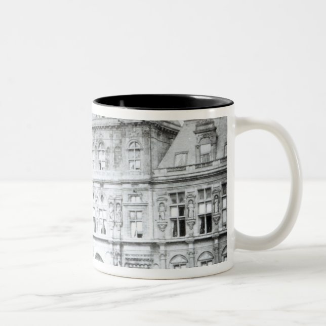 Outside the Hotel de Ville Two-Tone Coffee Mug (Right)