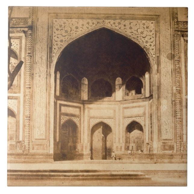 Outside the Taj Mahal, probably illustrated in 'Ph Tile (Front)