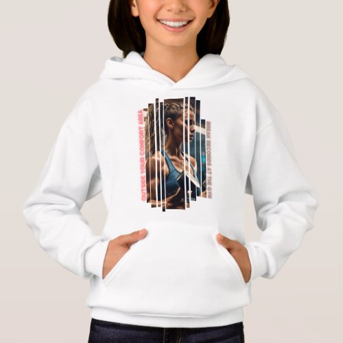 Outside your comfort area break records at the gym hoodie