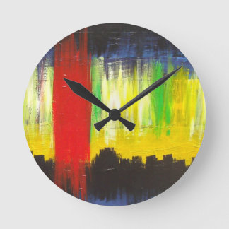 Outsider art print wall clock