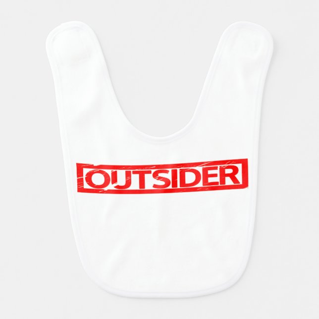 Outsider Stamp Baby Bib (Front)