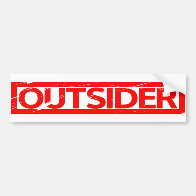 Outsider Stamp Bumper Sticker (Front)