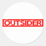 Outsider Stamp Classic Round Sticker