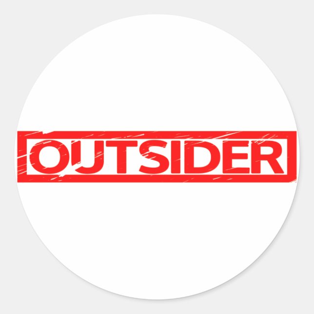 Outsider Stamp Classic Round Sticker (Front)