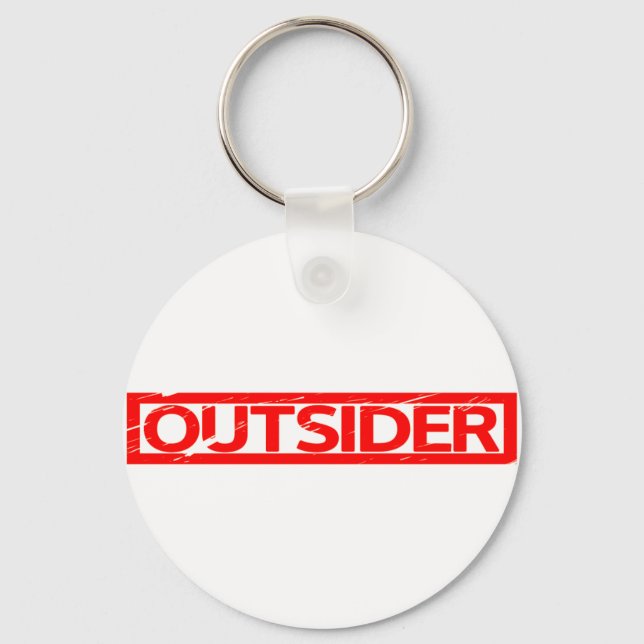 Outsider Stamp Keychain (Front)