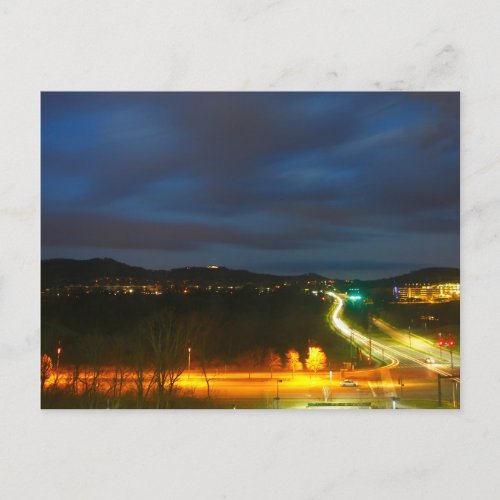 Outskirts of Franklin Tennessee at Night Postcard