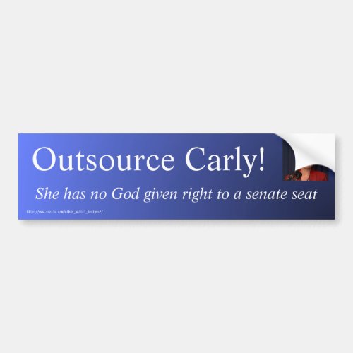 Outsource Carly bumper sticker