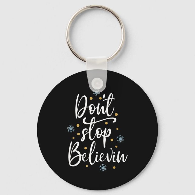 Outstading For Melanin Don't Stop Believing - Men' Keychain (Front)