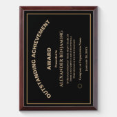 Outstanding Achievement Business Recognition Gold Award Plaque | Zazzle