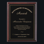 Outstanding Achievement Business Recognition Gold Award Plaque<br><div class="desc">Outstanding Achievement Business Recognition Gold Award Plaque to recognize and award your employees at your company or organization. Replace with your information.  Great to give for Award ceremonies or just to thank your employees or volunteers for their service. Or give to someone just because.  Personalize it with your information.</div>